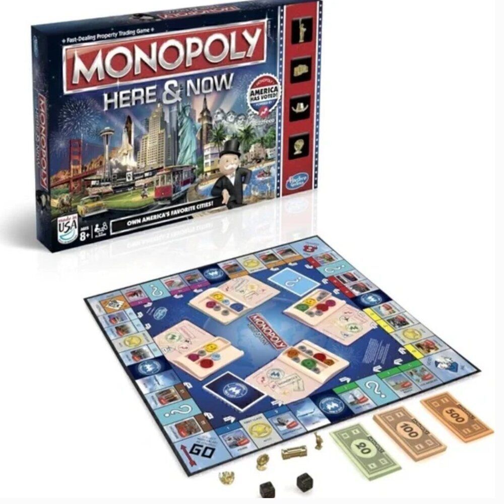 Parker Brothers Hasbro Gaming Monopoly Here and Now board game